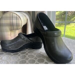 Dansko Professional Charcoal Distressed Leather Clog Work Shoes 37 US 6.5-7